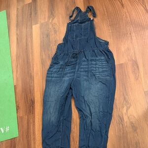Time and Tru Dark Blue Denim Jumpsuit